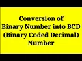 Binary To BCD Conversion Geeks Tutorial