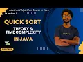 Lec-1 Quick Sort Algorithm in java Theory Time Complexity Bangla tutorial Algorithm Course