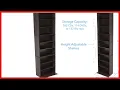 Atlantic Summit Media Storage Cabinet - Protects Organizes Prized Music Movie Games