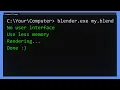 Render in the Blender Terminal in less than 5 minutes
