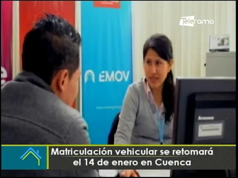 Matriculación vehicular se retomará el 14 de enero en Cuenca