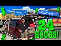 Living at Walmart for 24 Hours Stealth Camping