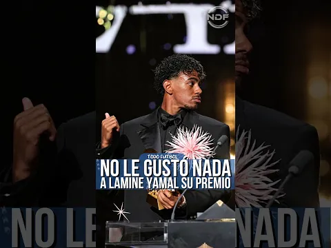 A Lamine Yamal no le gustó el premio que ganó #lamineyamal #yamal #barcelona #balondeoro