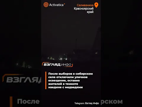 🟠Село оставили во тьме среди медведей после выборов в Красноярском крае