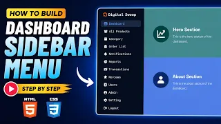 How to Create a Dashboard Sidebar Menu HTML CSS Only