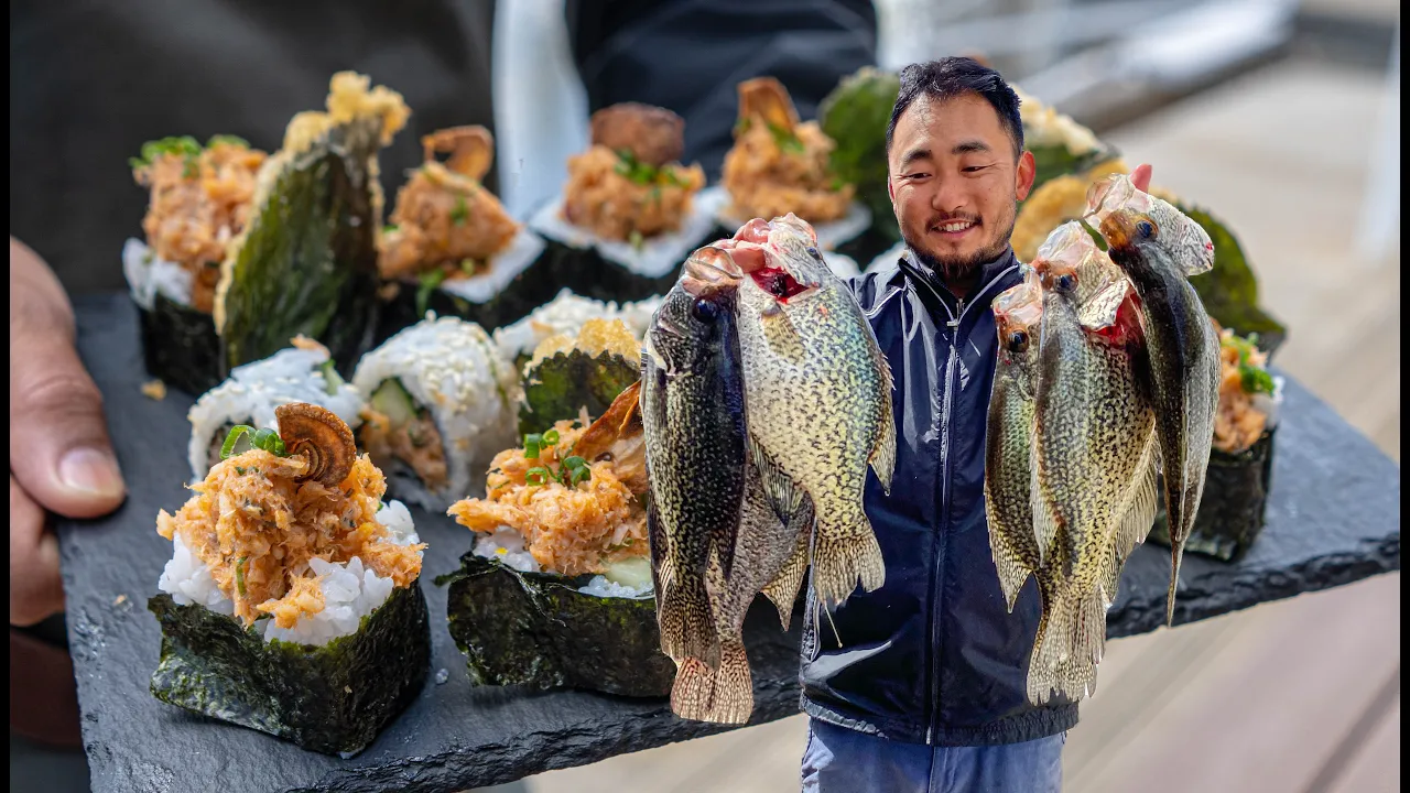 Catch and SUSHI CRAPPIE?!?! Fishing For BIG Crappie   Freshwater Fishing