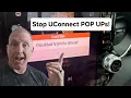 UCONNECT Pop Ups HOW TO STOP Uconnect pop ups in 3 easy steps