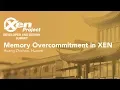 Memory Overcommitment in XEN - Huang Zhichao Huawei