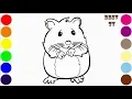 Coloring Pages For Kids - Pet Hamster Coloring Pages