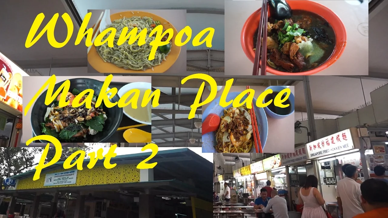 Whampoa Food Centre. China Whampoa Home Made Noodle, Singapore Fried Hokkien Mee (1080p)