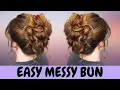 Download Lagu EASY high messy bun hairstyle - quick hair tutorial
