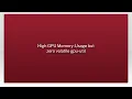 High GPU Memory-Usage but zero volatile gpu-util