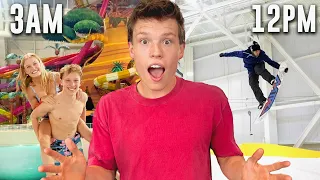 ٢٤ ساعة في أغرب مركز تسوق في العالم عائلة نينجا مع جوردان وساليش 