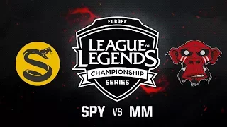 SPY vs. MM - Week 9 Game 2 | EU LCS Summer Split | Splyce vs. Mysterious Monkeys (2017)