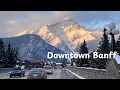 Downtown Banff Alberta Walking Tour Cozy Winter Stroll Christmas Store Visit