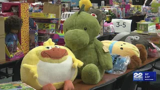 Baystate Hospital spreads joy with employee toy drive and special guests