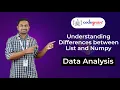 Understanding Differences between List and Numpy Codegnan Data Analysis Tutorial Part-5