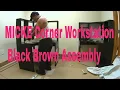 MICKE Corner workstation Black brown Assembly