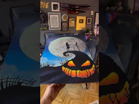 WATCH TILL THE END! #asmr #jackandsally #nightmarebeforechristmas #spraypainting #oggieboogie