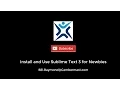 Install and Configure Sublime Text 3 for JavaScript and React for Newbies