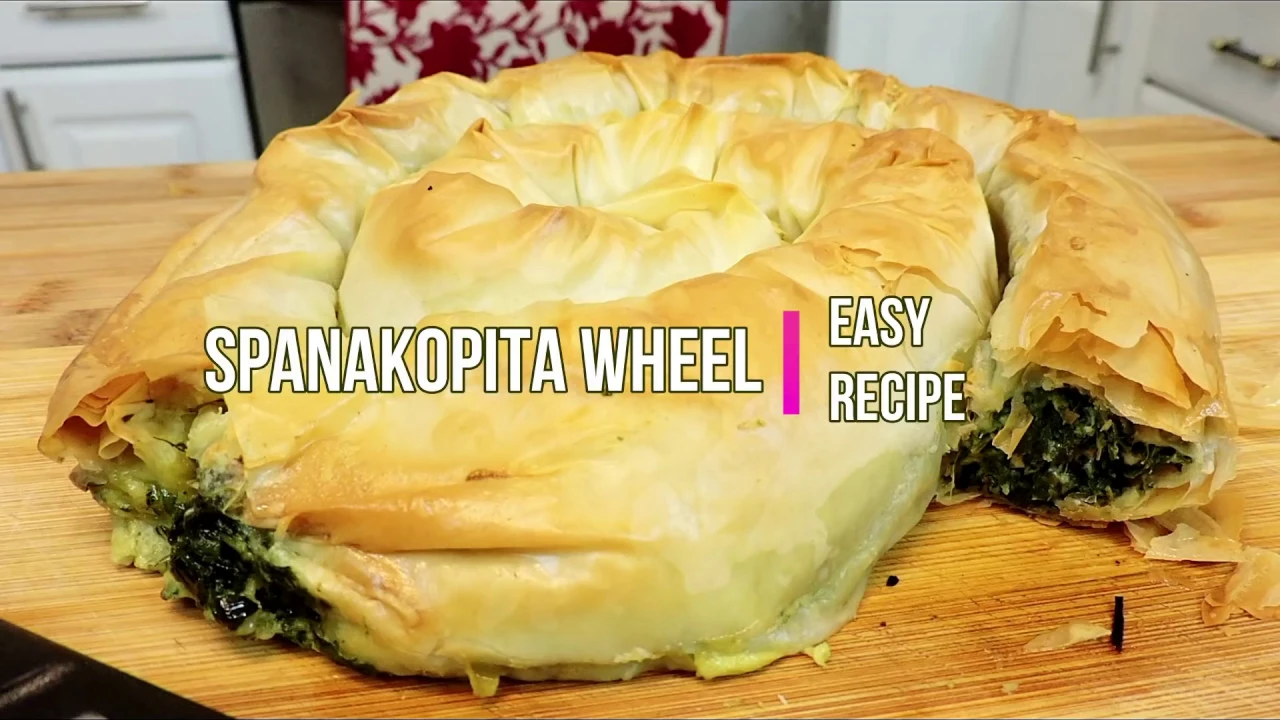 Easy Spanakopita Wheel Recipe - How To Make Spanakopita   Greek Spinach Pie