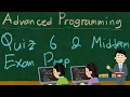 Quiz Review Midterm Exam Preparation AdvProg