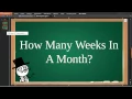 How Many Weeks In A Month