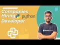 Companies Hiring for Remote developers Python Developer roles Internship and FULL-TIME ROLES