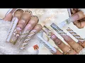 Lagu WHITE \u0026 GOLD CHRISTMAS ACRYLIC NAILS / HOW TO 3D TEDDY BEAR 🧸 🤍✨