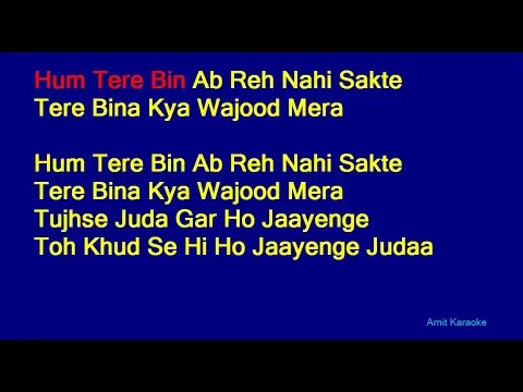 Download MP3 Tum Hi Ho - Arijit Singh Hindi Full Karaoke with Lyrics