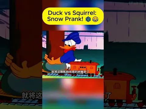 Duck Tricks the Squirrels with Fake Snow! βοΈπ¦πΏοΈ #shorts #funny #trending