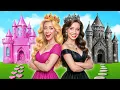 Download Lagu One Colored House Challenge | Pink vs Black Princess by Multi DO Girls