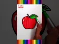 how to coloring a apple