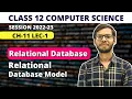 Chapter 11 Relational Database Model Class 12 computer Science Vishal Kumar in Hindi