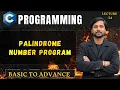 Palindrome Number Program in C In Hindi