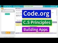 Buttons and Events Lesson 1 13 Tutorial with Answers Code org CS Principles