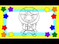 Japanese Ninja printable coloring sheet free