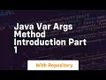 Java var args method introduction part 1