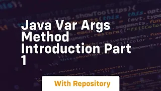 Java var args method introduction part 1