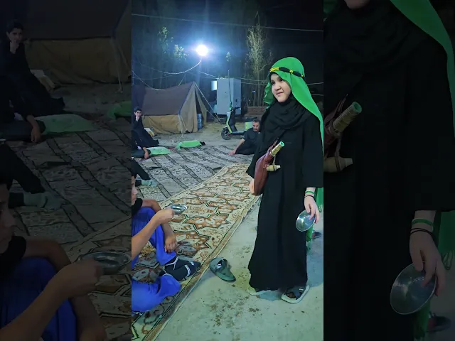 ⁣خادمة صغيرة تخدم الزوار