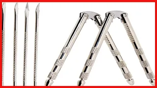 Chef Craft 21629-2PK Stainless Steel Set 2 Nut Crackers and 4 Picks White