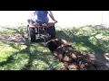 1968 Sears Suburban 12 cutting shallow trench with moldboard plow