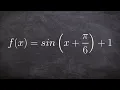 How to Graph the Sine Function by Applying a Phase Shift and Vertical Translation