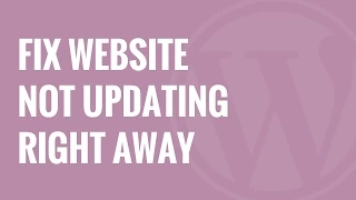 How to Fix WordPress Website Not Updating Right Away