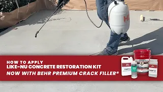 How to apply Like-Nu Concrete Restoration Kit now with BEHR Concrete Crack Filler