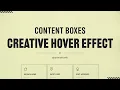 Creative Content Box Layout with CSS Hover Effect