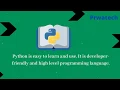 Features of Python Programming Language Python tutorial Prwatech