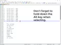 Notepad Column Select