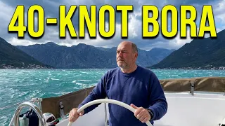 40 Knot Bora Hits Kotor Bay! We Escape the Marina + DIY Dyneema Upgrade