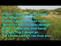 Lagu Father, I Place Into Your Hands [with lyrics for congregations]